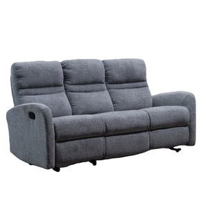 Canapé inclinable rembourré moderne en cuir véritable avec fonction extensible Support pour téléphone Canapé à cadre en métal pour salle à manger et salon - Product Image 6