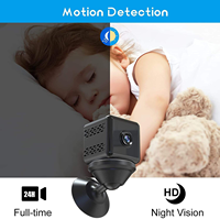 Mini caméra de surveillance sans fil 1080P étanche jour/nuit pour la sécurité domestique avec options de stockage sur carte mémoire Cloud, design solide et luxueux
