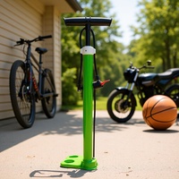 Pompe à air manuelle monobloc soudée 37-en-1 pour vélos, vélos électriques, motos, voitures, avec buses multi-usages, US