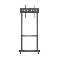 Chariot TV mobile LCD multifonctionnel réglable, support pour écran jusqu'à 75 pouces, chariot TV roulant, support de sol pour moniteur pour réunions