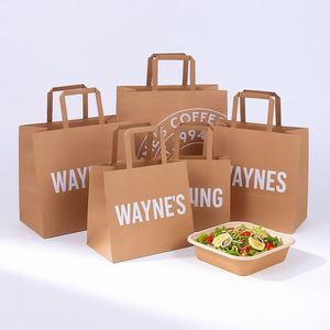 Sacs en papier kraft écologiques en gros avec impression offset pour marques de luxe et vente au détail - Conception personnalisée, biodégradables et durables - Product Image 3