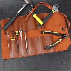 Big Portable Leather Workshop Storage Woodworking <b>Tools</b> Organizer Durable Shockproof Anti-Dust <b>Roll</b> Bag Custom Logo Easy Carry - Product Image 4