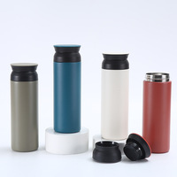 Mini 350ml/500ml gobelet de voyage tasses Style japonais mignon flacon à vide et thermos tasse à café et couvercle de bouteille d'eau pour l'école et les voyages