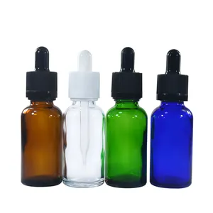 Großhandel 5ml 10ml 15ml 20ml 30ml 50ml 60ml 100ml 120ml ätherisches Öl Glas Tropf flasche mit manipulation sicherer Kinder sicherung