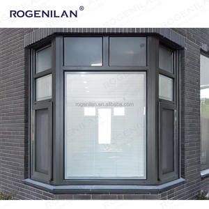 Rogenilan Auvents en verre à faible émissivité avec cadre en aluminium noir Fenêtres à calandre française Fenêtres résidentielles à battant et à arc - Product Image 2