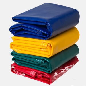 सस्ते मूल्य भंडार pvc लेपित जाल कपड़े सादे हैवीवेट वाटरप्रूफ विंडप्रूफ तिरपाल तिरपाल - Product Image 1