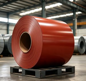 Bobine d'acier Alu-<span class=keywords><strong>Zinc</strong></span> prélaquée SMP RAL 3009 Rouge Oxyde, moderne, pour toiture et <span class=keywords><strong>gouttière</strong></span> - Product Image 5