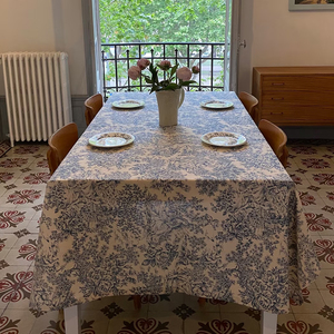 Tùy Chỉnh Hình Chữ Nhật Kết Cấu Vải Lanh Dệt Bảng Vải In Khăn Trải Bàn Cho Trang Trí Nội Thất - Product Image 3