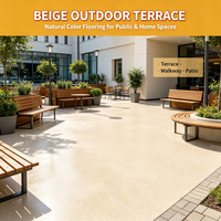 Peinture de sol pour patio et garage, résine époxy bicomposante beige, revêtement de sable coloré, séchage rapide, écologique, antidérapante, imperméable, résistante au grattage