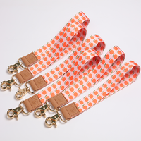 Großhandel Designer Polyester Niedliches Kurzes Handgelenkband Sublimations-Handschlaufe Schlüsselanhänger mit Logo Anpassbar