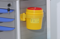 Chariot d'anesthésie d'hôpital multifonction en plastique ABS Chariot d'urgence médicale