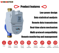 Vente chaude DN25 Smart Sans Fil LoRa Multi-jet En Plastique Mécanique Compteur D'eau Lecture À Distance Données et Commutateur De Commande