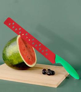 Couteau à découper la pastèque en acier inoxydable, grand couteau à fruits extensible, outil de pâtisserie pour gâteaux, gadget de cuisine - Product Image 3