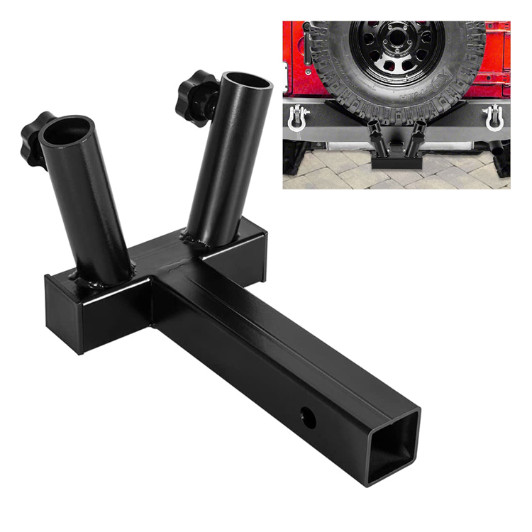 JHMech Hitch Flag Pole Holder Durable and Rust Resistant Hitch