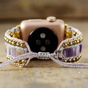 <span class=keywords><strong>Bracelet</strong></span> Sport Boho Bijoux pour femme avec bracelets de montre en pierres précieuses naturelles pour <span class=keywords><strong>Apple</strong></span> Series 7 6 8 sur Alibaba - Product Image 3