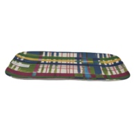 Assiette ovale en mélamine bleue pour la maison, réutilisable, vente en gros, compatible lave-vaisselle