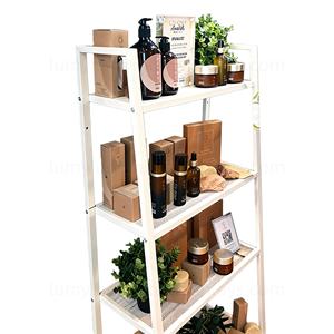 Minimalistic Metal Skincare Products <b>Display</b> <b>Racks</b> Floor-standing with Shelves Cosmetic Showcase Multi-tier <b>Display</b> Stand - Product Image 6
