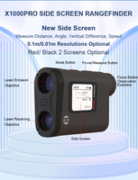 Télémètre laser Rxiry X1000PRO pour la tactique et les activités de plein air avec une portée de 1000 m, grossissement 7x, précision de 0,1 m, écran OLED rouge, vente en gros