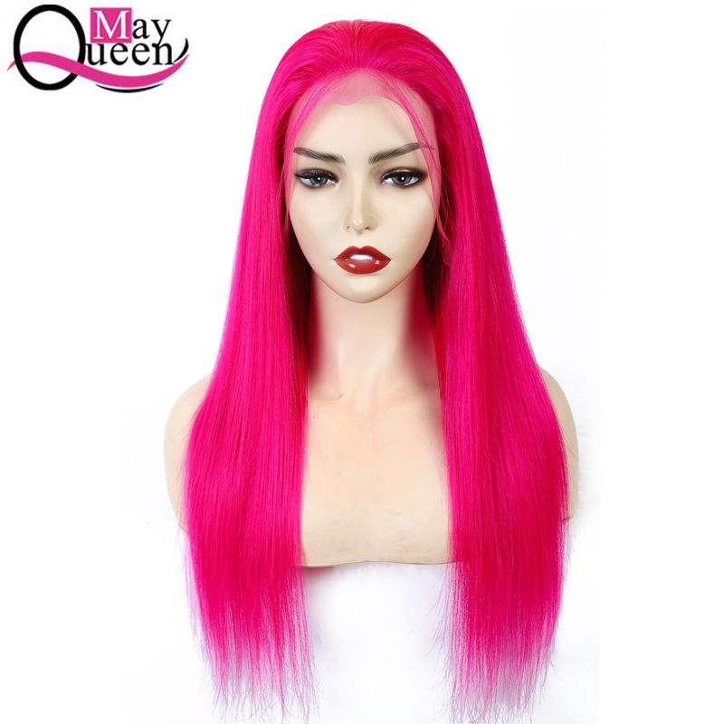 Rose Red Human Hair Wigs