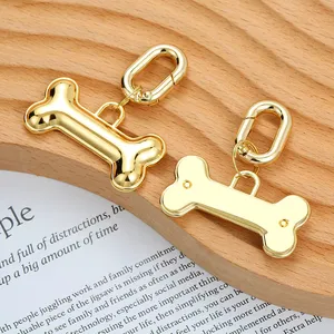 Pet Supplies Personalized Golden Luxury Free Engraving Anti-lost Collars Tag For Dogs Cats Nameplate Pet Dog Name Tag