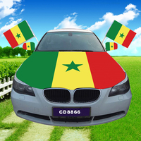 Drapeau de l'équipe de football du Sénégal personnalisé 3*5 pieds, drapeau de supporter, drapeau de voiture extérieur, match de football, drapeaux du Sénégal