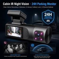 Caméra de tableau de bord VIEVGUARB 1080P à double objectif, caméra de voiture avant et arrière, enregistreur vidéo DVR 2,45 pouces pour la promotion de cadeaux en gros