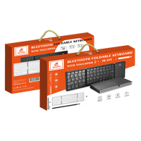 Jeqang JB-835 lipat Mini tiga lipat Touchpad gunting Keyboard operasi gaya baru kunci Multimedia untuk Inggris PC Laptop