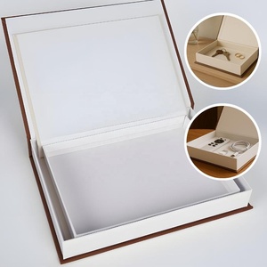 Custom Size Design Logo Premium Decorative Fake Faux Stacked Linen Coffee Table Display <strong>Book</strong> Keepsake Boxes <strong>Set</strong> - Product Image 3