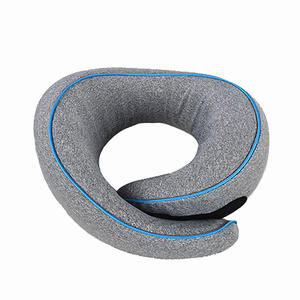Oreiller de voyage portable réglable Support de cou médical avec mousse à mémoire de forme et appui-tête élastique Coussin d'oreiller d'avion portable - Product Image 3