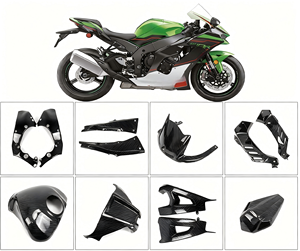 Compatible con <span class=keywords><strong>Kawasaki</strong></span> ZX10R <span class=keywords><strong>2019</strong></span>+, Accesorios de Carenado de Motocicleta de Fibra de Carbono, Panel Trasero y Panel Lateral Trasero - Product Image 6