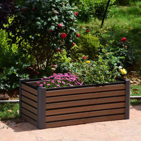 Jardinières en bois composite WPC modernes, durables et faciles à assembler pour l'extérieur, pots pour légumes, fleurs, jardinières, anti-rouille