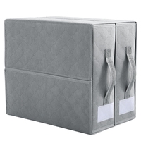 Lot de 4 boîtes de rangement pliables modernes en tissu non tissé écologique pour draps de lit, en stock, pour la literie (OEM)
