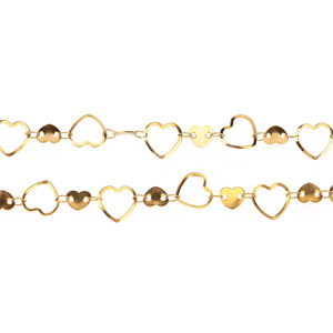 Adorno de ropa y <span class=keywords><strong>accesorios</strong></span> de cadena <span class=keywords><strong>para</strong></span> hacer joyas Accesorio de cadena de eslabones de corazón de acero inoxidable - Product Image 6