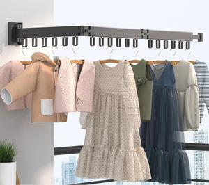 מתלה ייבוש מתקפל קיר בגדים מתלה כביסה אלומיניום מתלה כביסה - Product Image 3