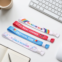 Bracelet en polyester tissé personnalisé en gros avec logo imprimé par sublimation pour événements, festivals et fêtes
