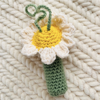 Porte-baume à lèvres fait main Amigurumi Flower Crochet Accessoire pour rouge à lèvres Crochet Porte-baume à lèvres