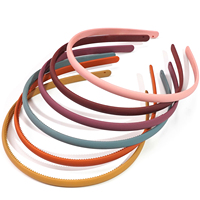 Headband Wanita Shgiloo Warna Solid Terlaris, Elastis Tinggi, Tahan Lama, Anti-Selip, Nyaman, Ringan, Plastik, Manis