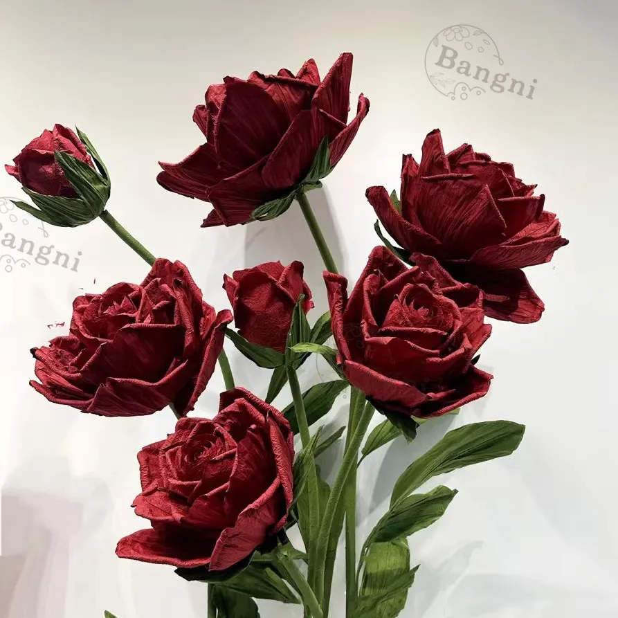 Romantico proporre carta gigante rose decorazione impastare a mano per la fotografia di matrimonio oggetti di scena Layout sfondo