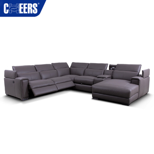 Bộ Sofa Phòng Khách Có Thể Ngả Sang Trọng Bằng Da Sang Trọng Giá Rẻ Bán Kèm Hộp Đựng Cốc Và Tựa Đầu Gấp Gọn - Product Image 1