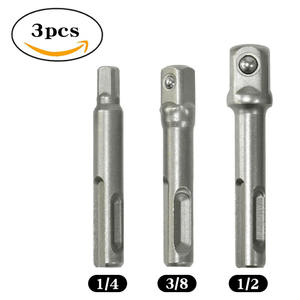 1/2 3/8 1/4 Connecting <b>Rod</b> Adaptor Square Head Shank 3pcs Ball Bearing Impact Drill Conversion SDS Ball Bearing Connecting <b>Rod</b> - Product Image 3