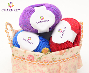 Cổ phiếu bán buôn 50gram mỗi chiếc đầy màu sắc Đồ Nư thành phần của 90% acrylic và 10% <span class=keywords><strong>lurex</strong></span> Chunky đan kim loại sợi cho Crochet - Product Image 3