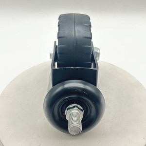 Rueda Giratoria VIMA de 4 Pulgadas con Rosca, Rueda de Nylon y Goma, Soporte para Electroforesis, Capacidad de Carga de 140 kg, Rodamiento de Bolas - Product Image 5