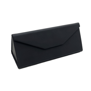 Sang Trọng Biểu Tượng Tùy Chỉnh Màu Đen Tam Giác Có Thể Gập Lại Sunglass Và Kính Trường Hợp Cho Du Lịch Lưu Trữ Cảnh Tượng PU Da Bao Bì - Product Image 2