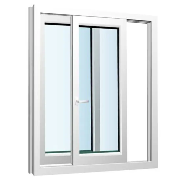 Hoge Kwaliteit Home Geglazuurd Upvc Windows Pvc Dubbele Glazuur Venster Met Klamboe