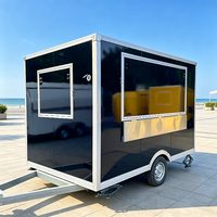 Remorque alimentaire mobile de 3,8 m homologuée DOT en aluminium et acier inoxydable pour hamburgers, restauration rapide et crêpes – Chariot à snacks à 2 roues