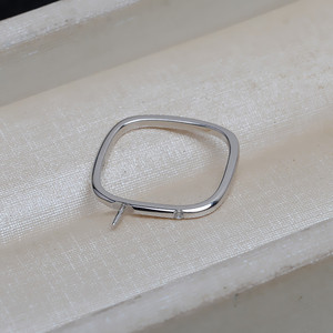 Bague carrée en argent S925, bague fermée, 4-7 perles, bijoux, accessoires de bricolage, plateau 4064 - Product Image 4