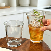 Tasse à bec verseur pour boissons froides, verre à boire 350 ml, transparent, moderne, résistant à la chaleur, pour café, lait, thé, latte