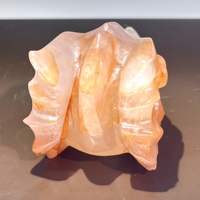Tête de Dragon en Cristal Naturel de Guérison, Quartz Rouge Feu Gravé, Artisanat pour Décoration Feng Shui (Vente en Gros)