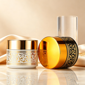 Pot en verre poli de haute qualité pour masque facial, pâte hydratante, échantillon de marque de beauté <span class=keywords><strong>maison</strong></span>, présentoir - Product Image 6