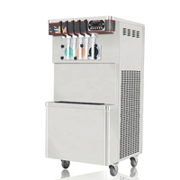 Machine à glace italienne combinée, automatique, 5 saveurs, pour glace molle, sundae et yaourt glacé
